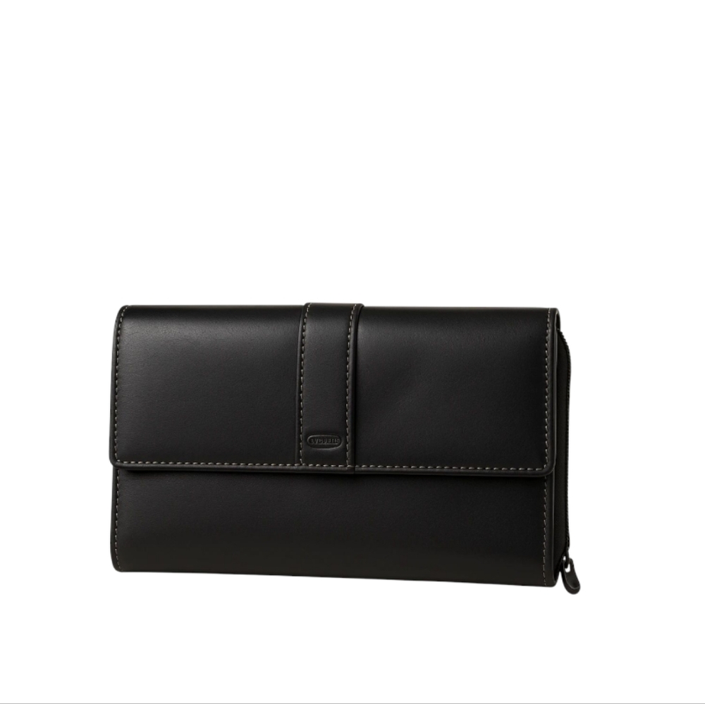 Coach Hamptons Vintahe Black Leather Wallet EUC